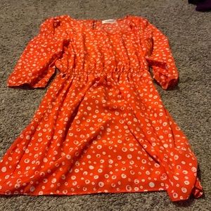 Orange polka dot dress